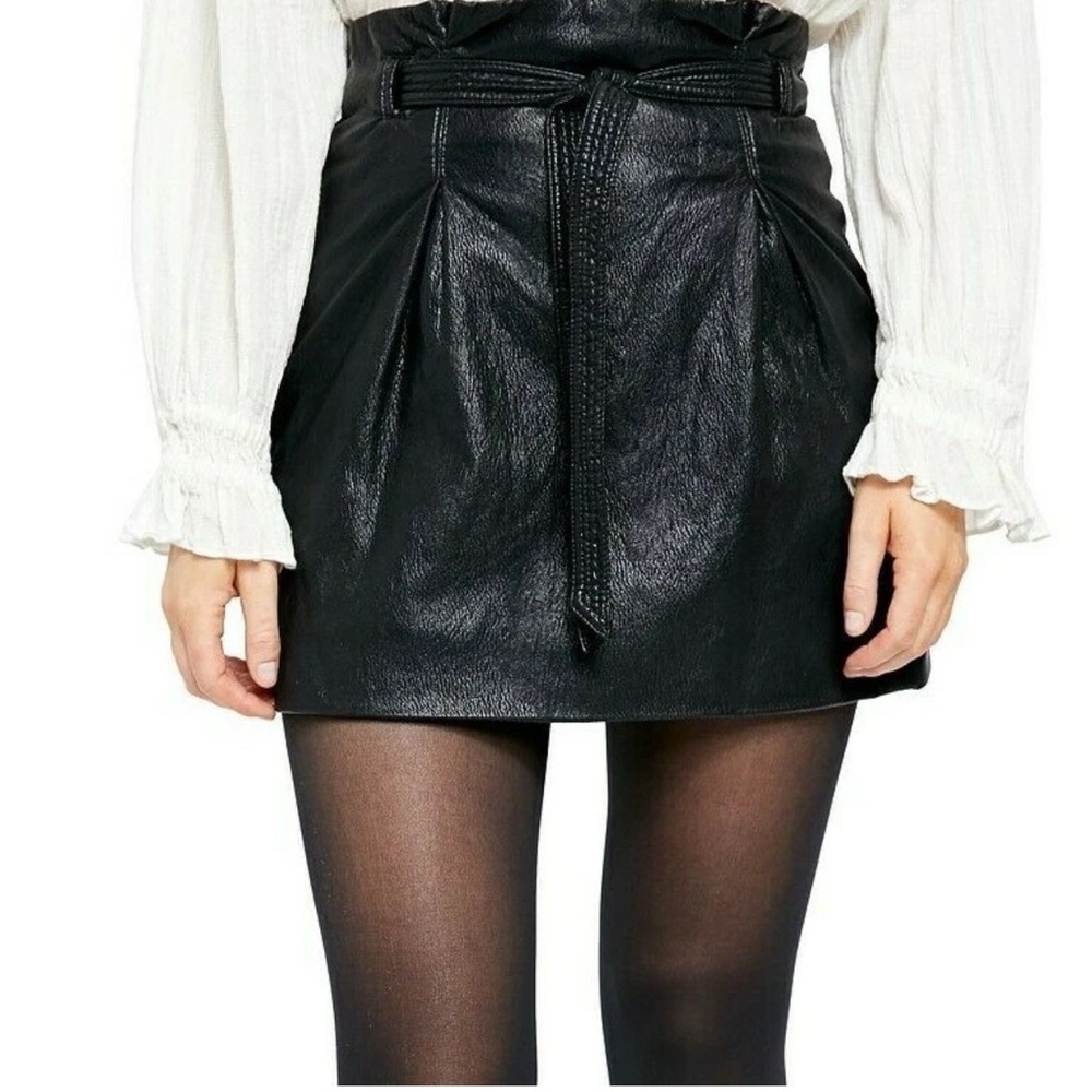 Free People Black Mini Skater Skirt